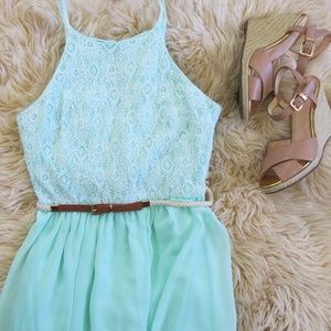Maurices Mint Green Lace Dress Size 3/4